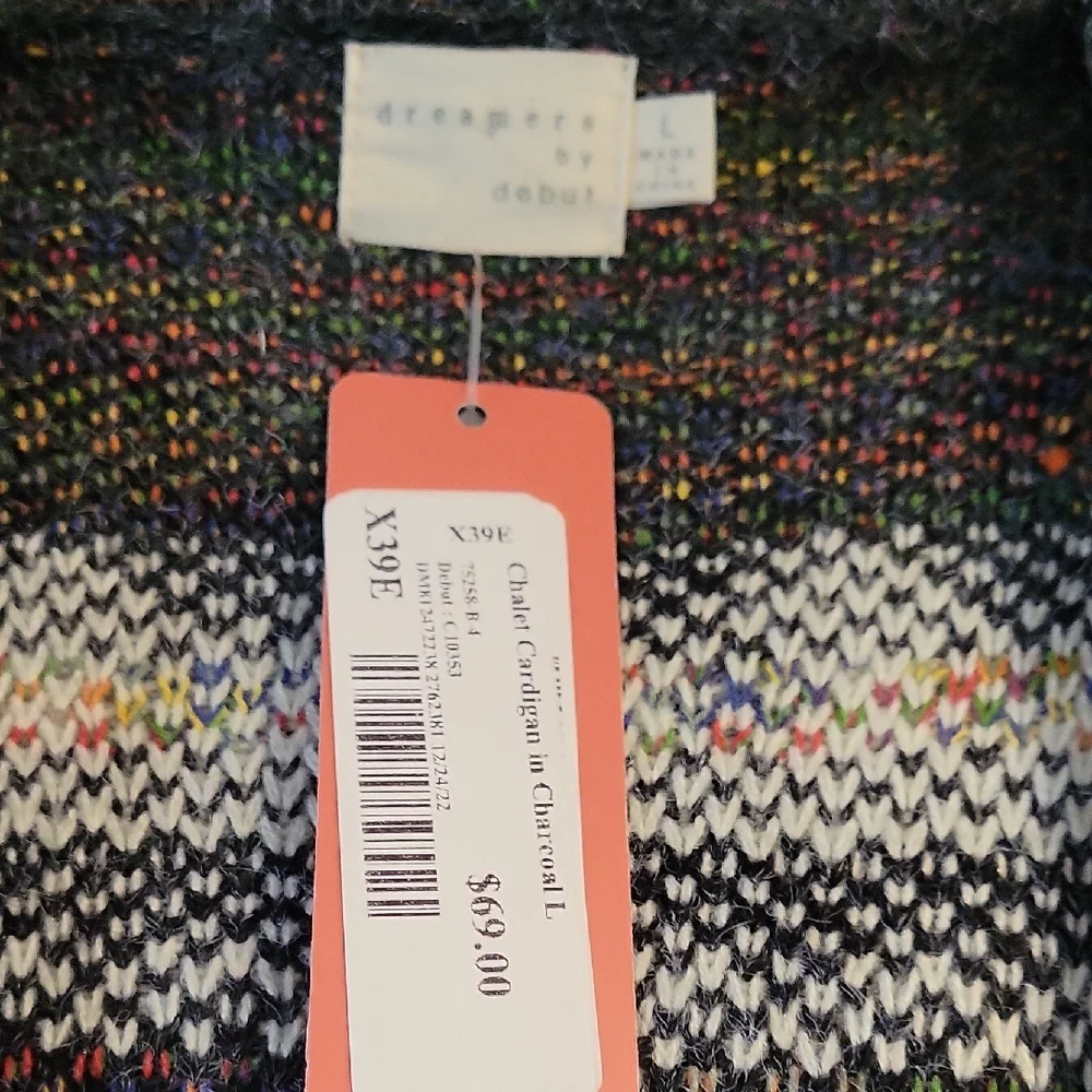 Cozy Multicolor Patterned Chalet Cardigan - Picture 3 of 5